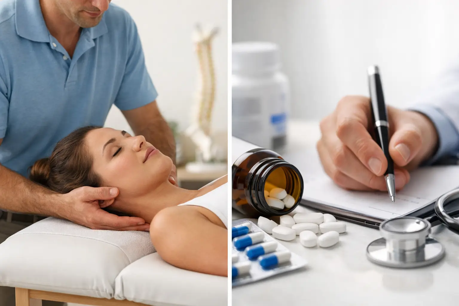 Ajuste quiropráctico o medicamentos: qué elegir