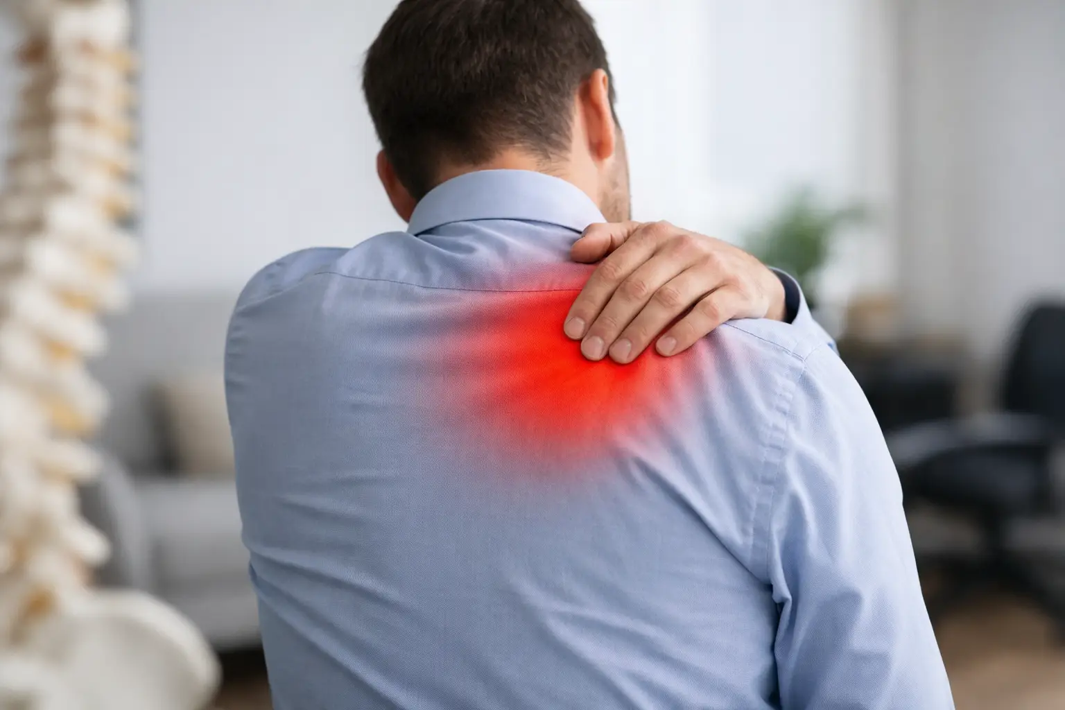 Qué provoca dolor entre omóplatos y cuándo actuar